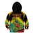 Saint Kitts and Nevis Kid Hoodie with Coat of Arms and Flag Pattern Design - Wonder Print Shop