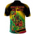 Saint Kitts and Nevis Polo Shirt with Coat of Arms and Flag Pattern Design - Wonder Print Shop