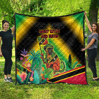 Saint Kitts and Nevis Quilt with Coat of Arms and Flag Pattern Design - Wonder Print Shop