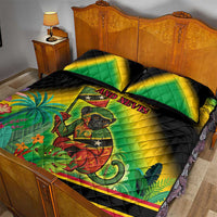 Saint Kitts and Nevis Quilt Bed Set with Coat of Arms and Flag Pattern Design - Wonder Print Shop