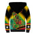 Saint Kitts and Nevis Sherpa Hoodie with Coat of Arms and Flag Pattern Design - Wonder Print Shop