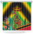 Saint Kitts and Nevis Shower Curtain with Coat of Arms and Flag Pattern Design - Wonder Print Shop