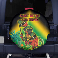 Saint Kitts and Nevis Spare Tire Cover with Coat of Arms and Flag Pattern Design - Wonder Print Shop