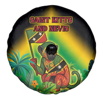 Saint Kitts and Nevis Spare Tire Cover with Coat of Arms and Flag Pattern Design - Wonder Print Shop