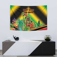 Saint Kitts and Nevis Tapestry with Coat of Arms and Flag Pattern Design - Wonder Print Shop