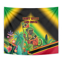 Saint Kitts and Nevis Tapestry with Coat of Arms and Flag Pattern Design - Wonder Print Shop