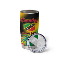 Saint Kitts and Nevis Tumbler Cup with Coat of Arms and Flag Pattern Design - Wonder Print Shop