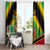 Saint Kitts and Nevis Window Curtain with Coat of Arms and Flag Pattern Design - Wonder Print Shop