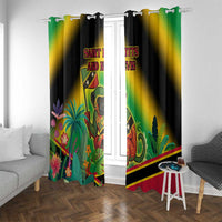 Saint Kitts and Nevis Window Curtain with Coat of Arms and Flag Pattern Design - Wonder Print Shop