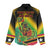 Saint Kitts and Nevis Women Casual Shirt with Coat of Arms and Flag Pattern Design - Wonder Print Shop