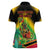 Saint Kitts and Nevis Women Polo Shirt with Coat of Arms and Flag Pattern Design - Wonder Print Shop