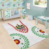 Saint Kitts and Nevis Area Rug with Vibrant Flag Colors and Hibiscus Flower Design - Wonder Print Shop