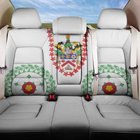 Saint Kitts and Nevis Back Car Seat Cover with Vibrant Flag Colors and Hibiscus Flower Design - Wonder Print Shop