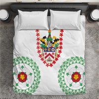 Saint Kitts and Nevis Bedding Set with Vibrant Flag Colors and Hibiscus Flower Design - Wonder Print Shop