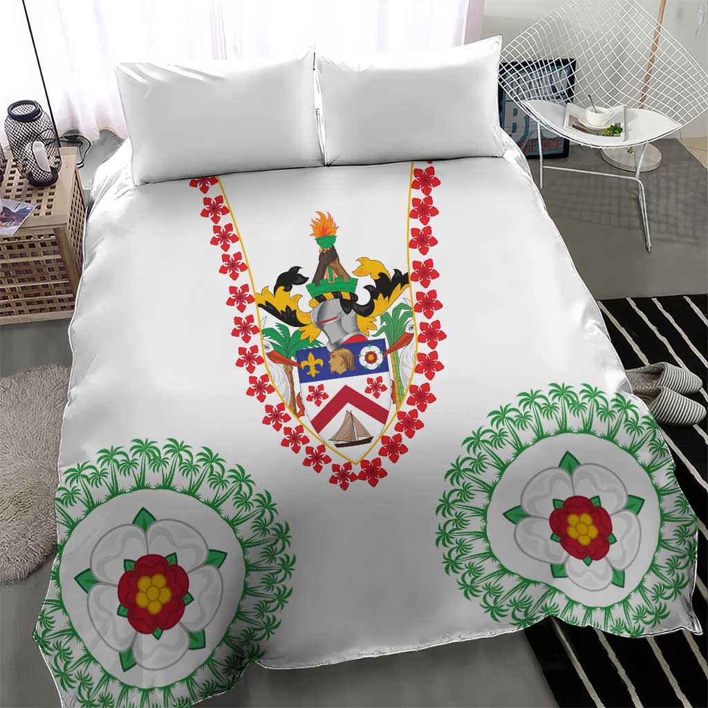 Saint Kitts and Nevis Bedding Set with Vibrant Flag Colors and Hibiscus Flower Design - Wonder Print Shop