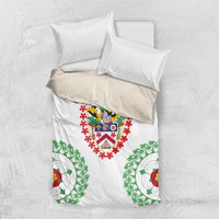 Saint Kitts and Nevis Bedding Set with Vibrant Flag Colors and Hibiscus Flower Design - Wonder Print Shop