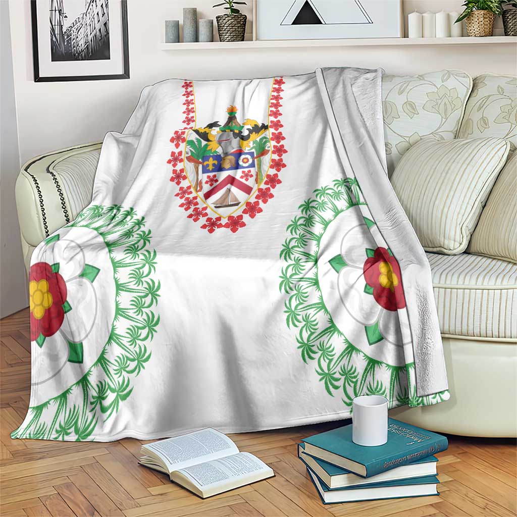 Saint Kitts and Nevis Blanket with Vibrant Flag Colors and Hibiscus Flower Design - Wonder Print Shop