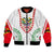 Saint Kitts and Nevis Bomber Jacket with Vibrant Flag Colors and Hibiscus Flower Design - Wonder Print Shop