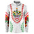 Saint Kitts and Nevis Button Sweatshirt with Vibrant Flag Colors and Hibiscus Flower Design - Wonder Print Shop