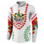 Saint Kitts and Nevis Button Sweatshirt with Vibrant Flag Colors and Hibiscus Flower Design - Wonder Print Shop