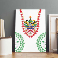 Saint Kitts and Nevis Canvas Wall Art with Vibrant Flag Colors and Hibiscus Flower Design - Wonder Print Shop
