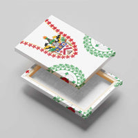 Saint Kitts and Nevis Canvas Wall Art with Vibrant Flag Colors and Hibiscus Flower Design - Wonder Print Shop