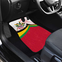 Saint Kitts and Nevis Car Mats with Vibrant Flag Colors and Hibiscus Flower Design - Wonder Print Shop