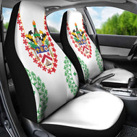 Saint Kitts and Nevis Car Seat Cover with Vibrant Flag Colors and Hibiscus Flower Design - Wonder Print Shop