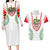 Saint Kitts and Nevis Couples Matching Long Sleeve Bodycon Dress and Hawaiian Shirt with Vibrant Flag Colors and Hibiscus Flower Design - Wonder Print Shop