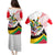 Saint Kitts and Nevis Couples Matching Puletasi and Hawaiian Shirt with Vibrant Flag Colors and Hibiscus Flower Design - Wonder Print Shop