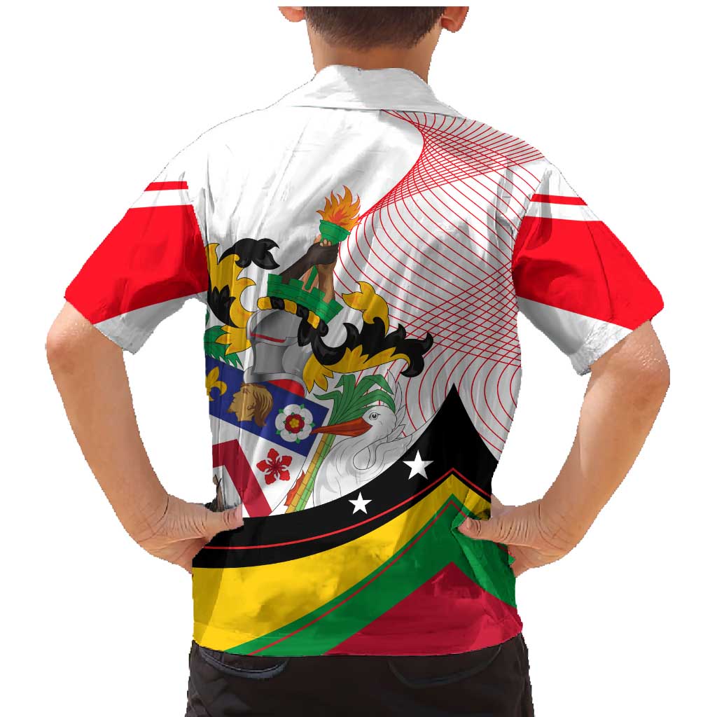 Saint Kitts and Nevis Family Matching Mermaid Dress and Hawaiian Shirt with Vibrant Flag Colors and Hibiscus Flower Design - Wonder Print Shop