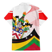 Saint Kitts and Nevis Family Matching Mermaid Dress and Hawaiian Shirt with Vibrant Flag Colors and Hibiscus Flower Design - Wonder Print Shop