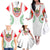 Saint Kitts and Nevis Family Matching Off The Shoulder Long Sleeve Dress and Hawaiian Shirt with Vibrant Flag Colors and Hibiscus Flower Design - Wonder Print Shop