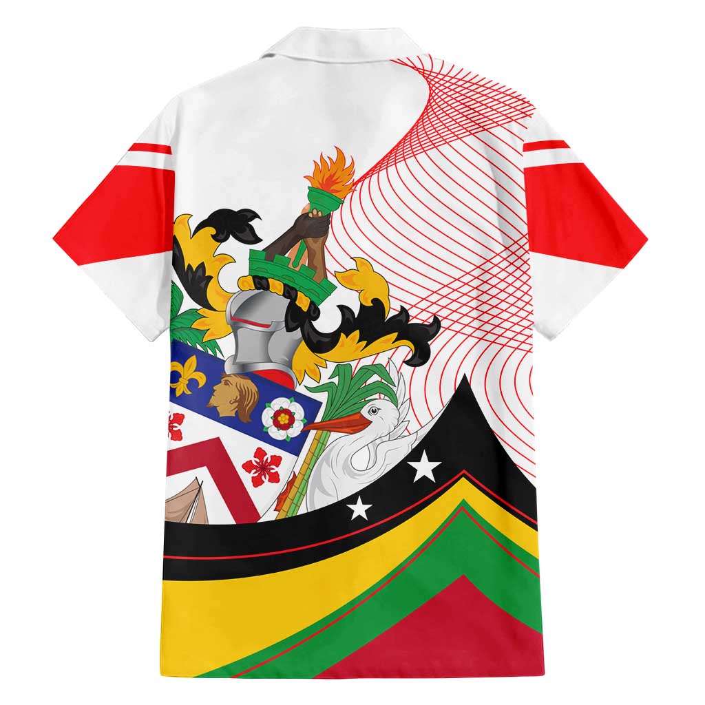 Saint Kitts and Nevis Family Matching Puletasi and Hawaiian Shirt with Vibrant Flag Colors and Hibiscus Flower Design - Wonder Print Shop