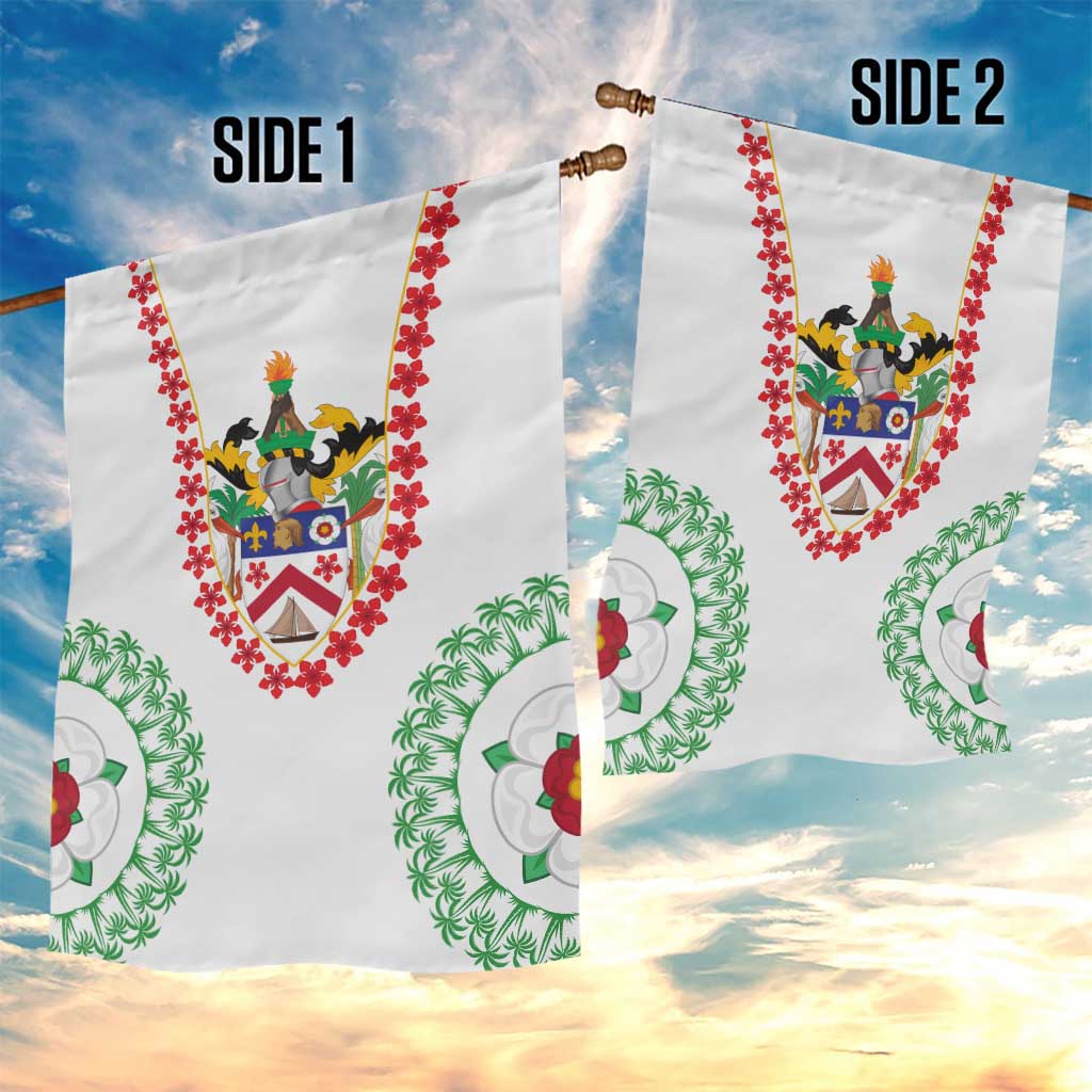 Saint Kitts and Nevis Garden Flag with Vibrant Flag Colors and Hibiscus Flower Design - Wonder Print Shop