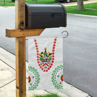 Saint Kitts and Nevis Garden Flag with Vibrant Flag Colors and Hibiscus Flower Design - Wonder Print Shop