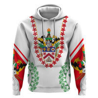 Saint Kitts and Nevis Hoodie with Vibrant Flag Colors and Hibiscus Flower Design - Wonder Print Shop