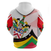 Saint Kitts and Nevis Hoodie with Vibrant Flag Colors and Hibiscus Flower Design - Wonder Print Shop