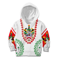 Saint Kitts and Nevis Kid Hoodie with Vibrant Flag Colors and Hibiscus Flower Design - Wonder Print Shop