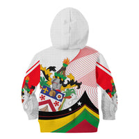 Saint Kitts and Nevis Kid Hoodie with Vibrant Flag Colors and Hibiscus Flower Design - Wonder Print Shop