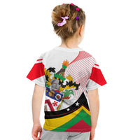 Saint Kitts and Nevis Kid T Shirt with Vibrant Flag Colors and Hibiscus Flower Design - Wonder Print Shop