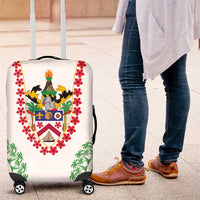 Saint Kitts and Nevis Luggage Cover with Vibrant Flag Colors and Hibiscus Flower Design - Wonder Print Shop