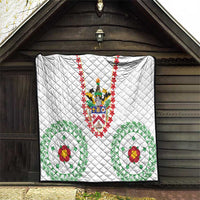 Saint Kitts and Nevis Quilt with Vibrant Flag Colors and Hibiscus Flower Design - Wonder Print Shop