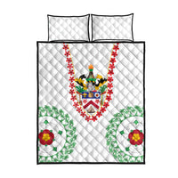 Saint Kitts and Nevis Quilt Bed Set with Vibrant Flag Colors and Hibiscus Flower Design - Wonder Print Shop