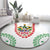 Saint Kitts and Nevis Round Carpet with Vibrant Flag Colors and Hibiscus Flower Design - Wonder Print Shop