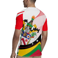 Saint Kitts and Nevis Rugby Jersey with Vibrant Flag Colors and Hibiscus Flower Design - Wonder Print Shop