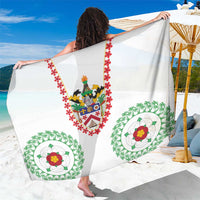 Saint Kitts and Nevis Sarong with Vibrant Flag Colors and Hibiscus Flower Design - Wonder Print Shop