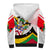 Saint Kitts and Nevis Sherpa Hoodie with Vibrant Flag Colors and Hibiscus Flower Design - Wonder Print Shop
