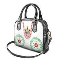 Saint Kitts and Nevis Shoulder Handbag with Vibrant Flag Colors and Hibiscus Flower Design - Wonder Print Shop