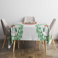 Saint Kitts and Nevis Tablecloth with Vibrant Flag Colors and Hibiscus Flower Design - Wonder Print Shop